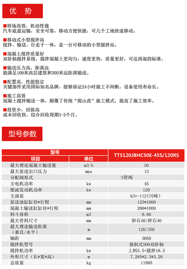 混凝土攪拌車載泵的優(yōu)勢與型號參數(shù)表圖